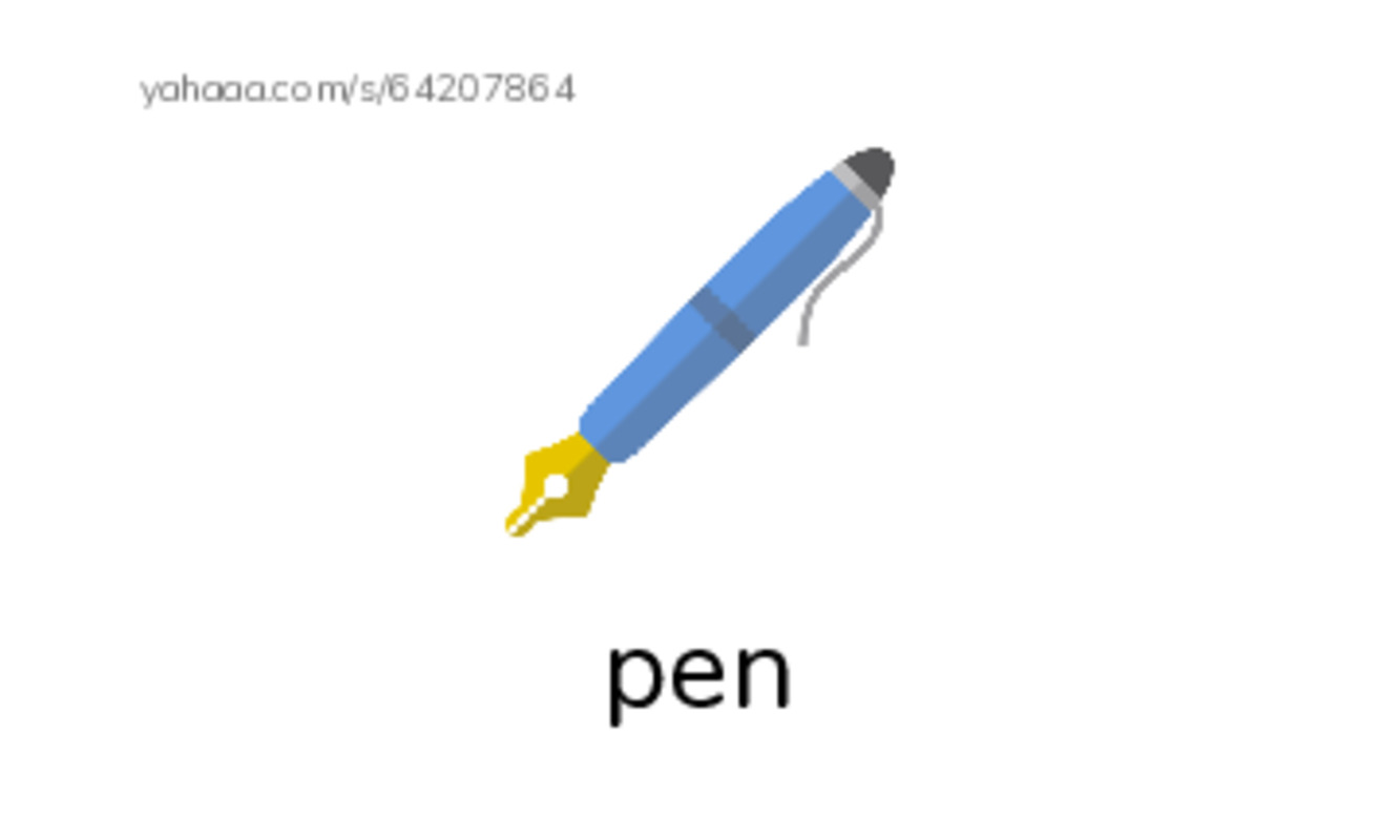 Index cards with pictures worksheet for P WORDS