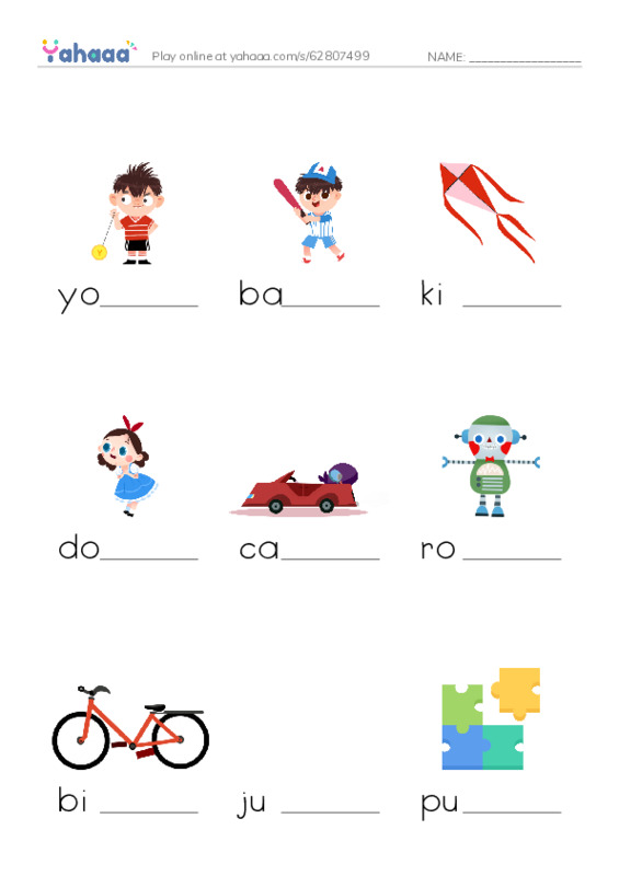 Finish the word worksheet for let's go 1 unit 5