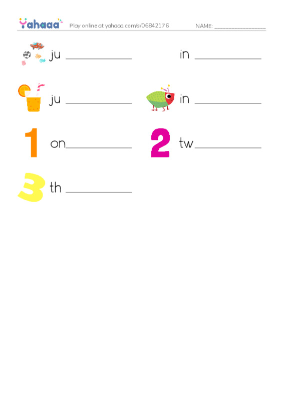 Write the word rows worksheet for unit 7 i learn 1