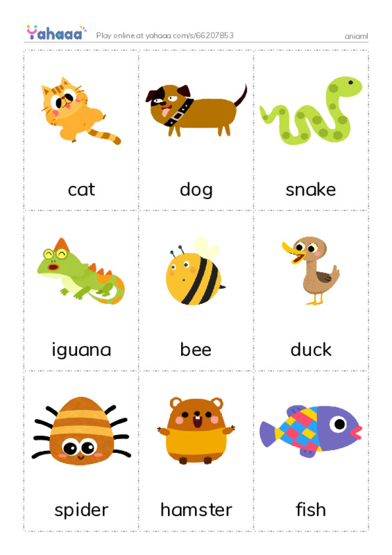 Picture flashcards worksheet for animal U4