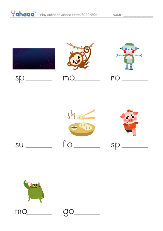 Finish the word worksheet for i dream