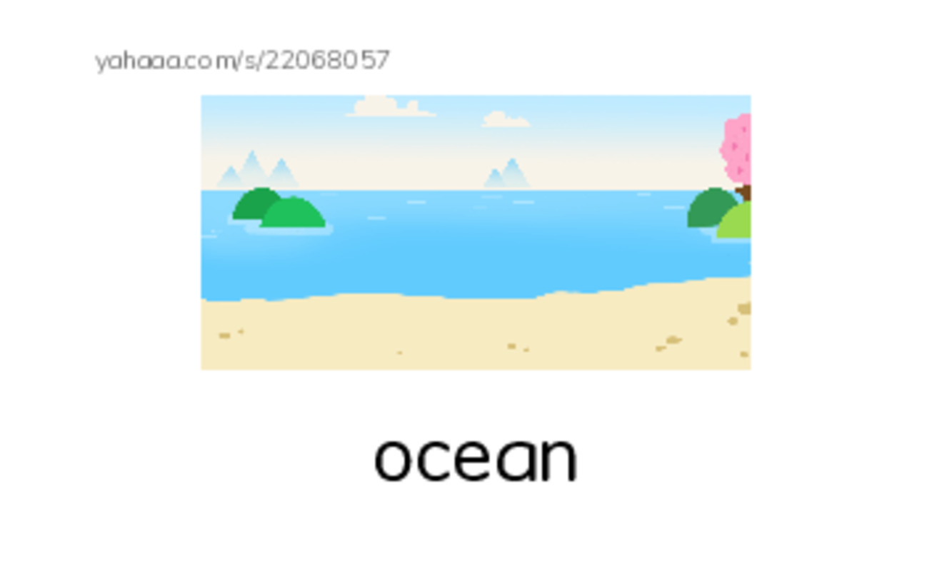 Index cards with pictures worksheet for the coast