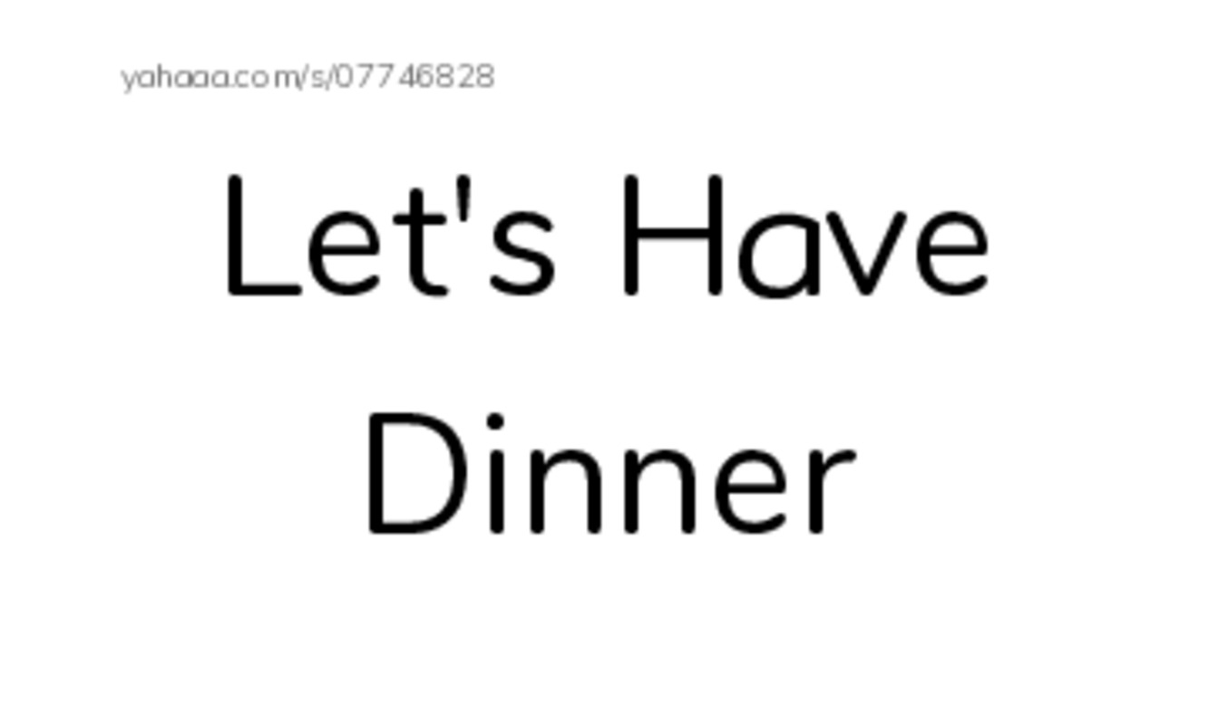 Index cards, words only worksheet for Let's Have Dinner, Dinner, dinner and 10 more