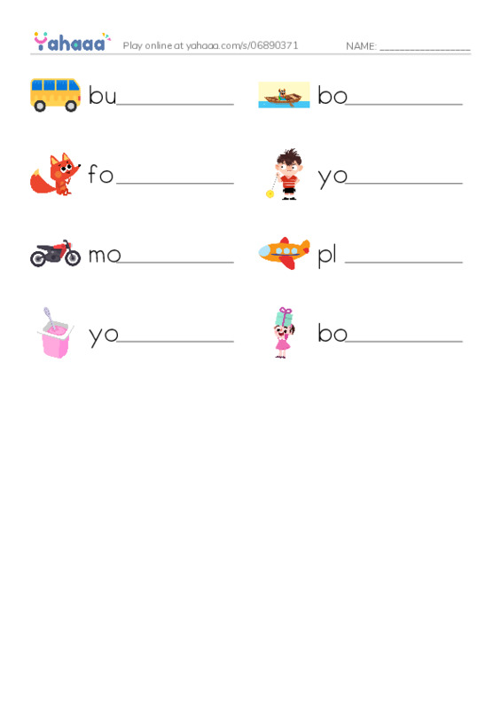 Write the word rows worksheet for transportation