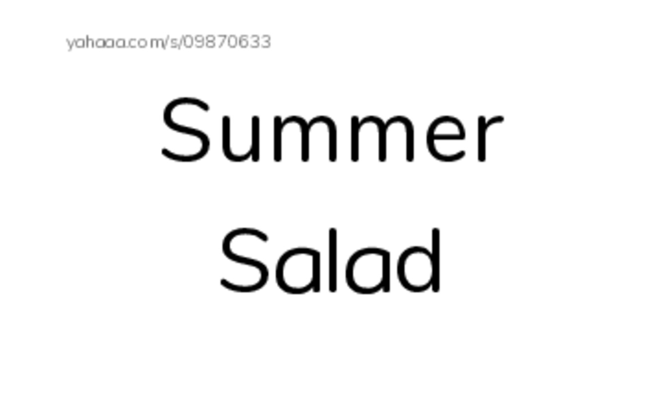 Index cards, words only worksheet for Summer Salad, Tomato, tomato and 10 more