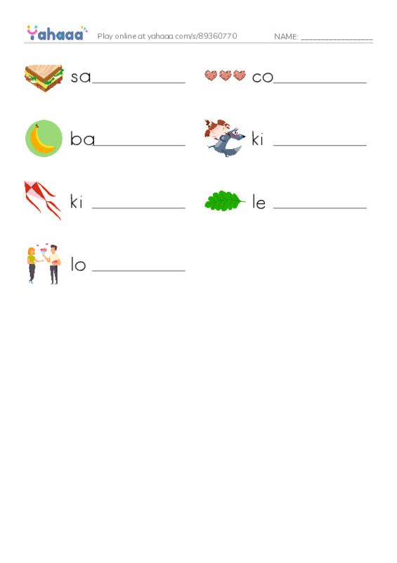 Write the word rows worksheet for unit 8