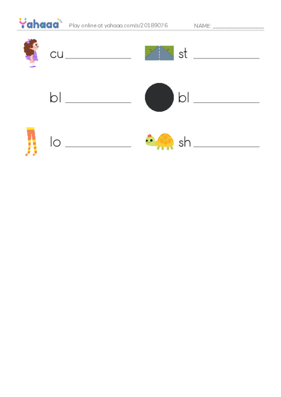 Write the word rows worksheet for my hair