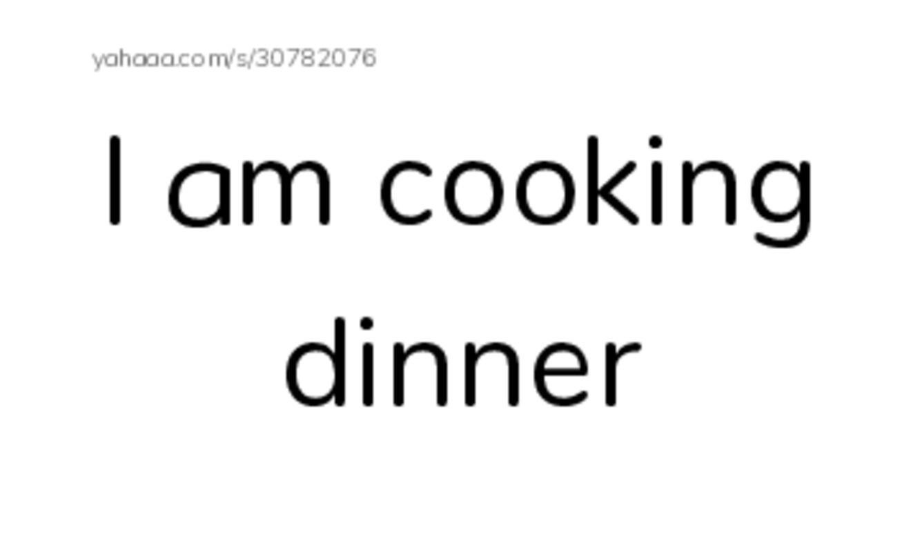 Index cards, words only worksheet for I am cooking dinner, Stella, star and 12 more
