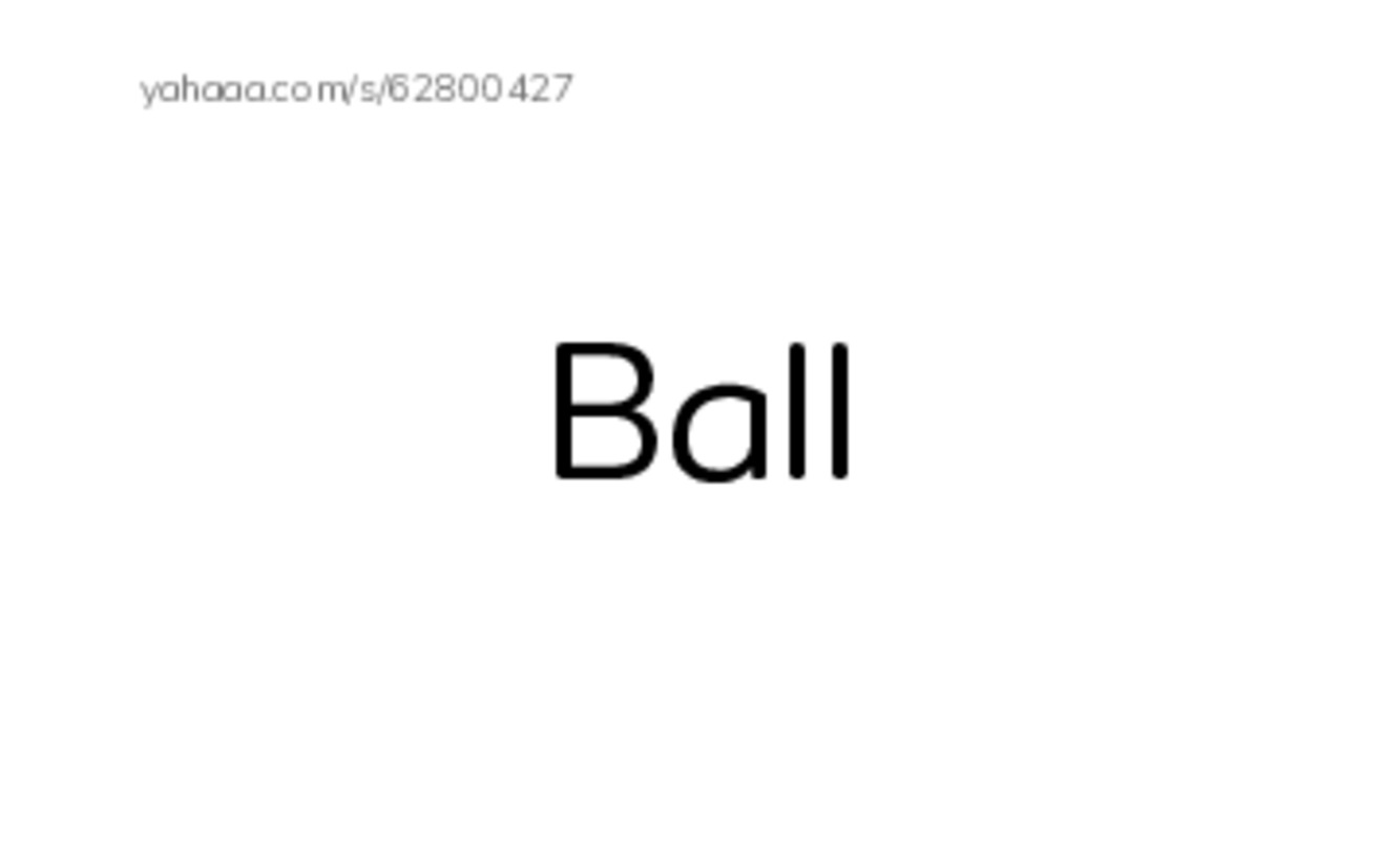 Index cards, words only worksheet for Ball, Boy, Book and 12 more