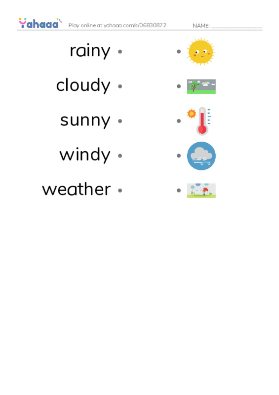 Draw a line to match worksheet for unit 16 lesson1 GB4