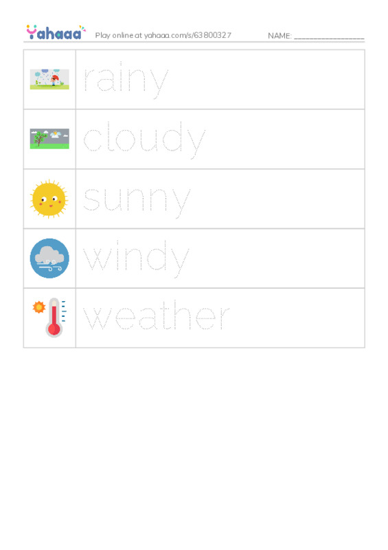 Picture and word rows worksheet for unit 16 lesson1 GB4
