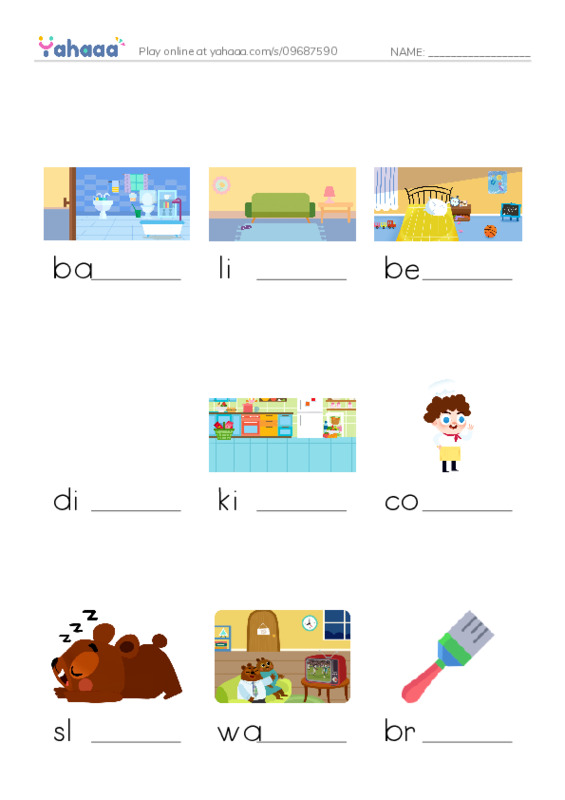 Finish the word worksheet for T2G1U4L1