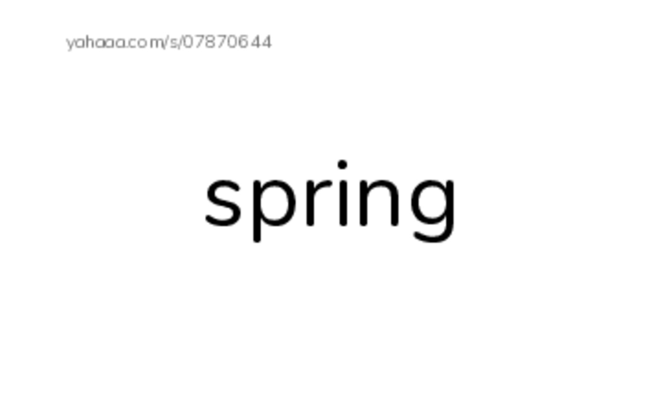Index cards, words only worksheet for spring, splendid, sprout and 7 more