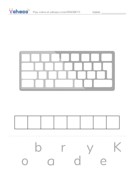 Letter scramble puzzle worksheet for Unit 6