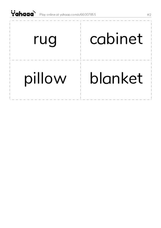 Word flashcards worksheet for ff2
