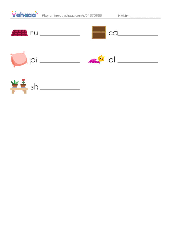 Write the word rows worksheet for ff2