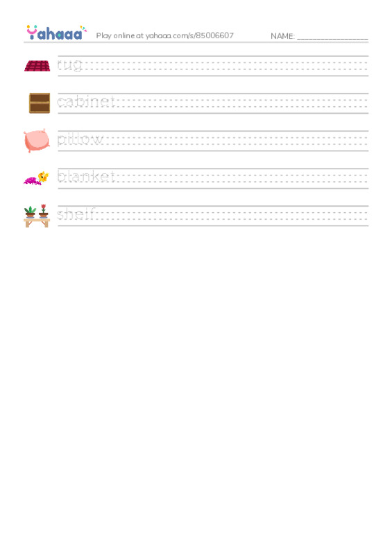 Handwriting lines worksheet for ff2
