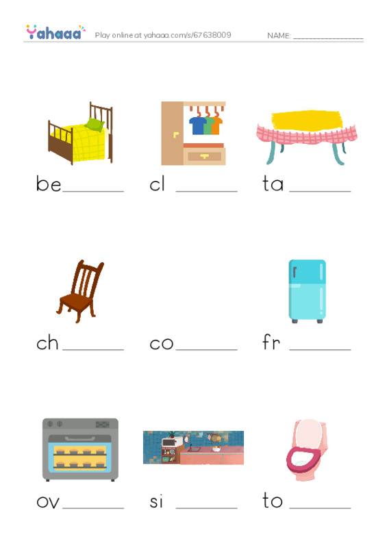 Finish the word worksheet for T2G1U4L3