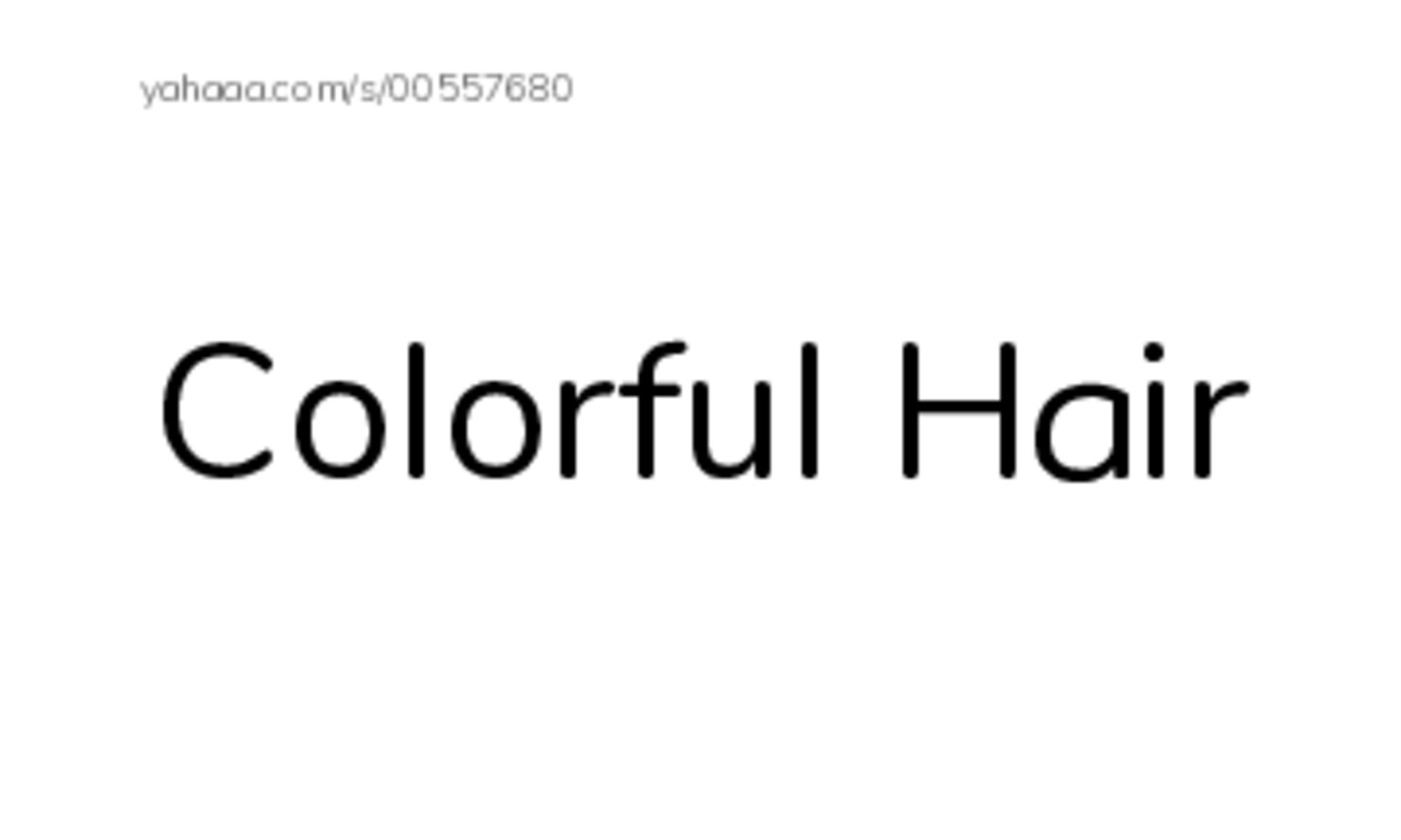 Index cards, words only worksheet for Colorful Hair, Hair, hair and 10 more