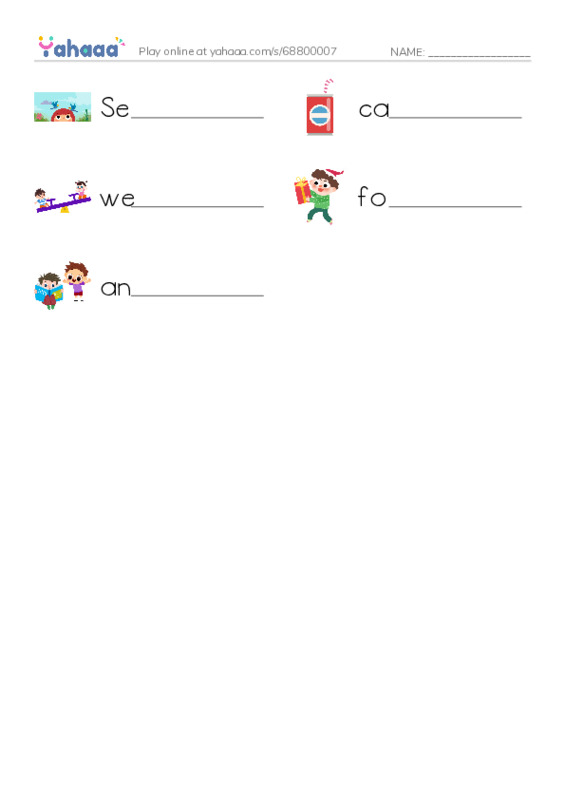 Write the word rows worksheet for Amir