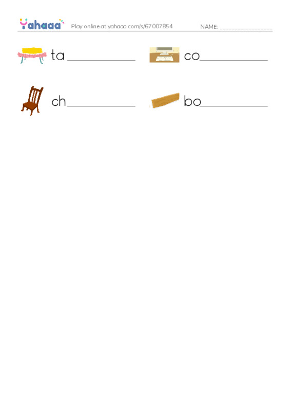 Write the word rows worksheet for ff3