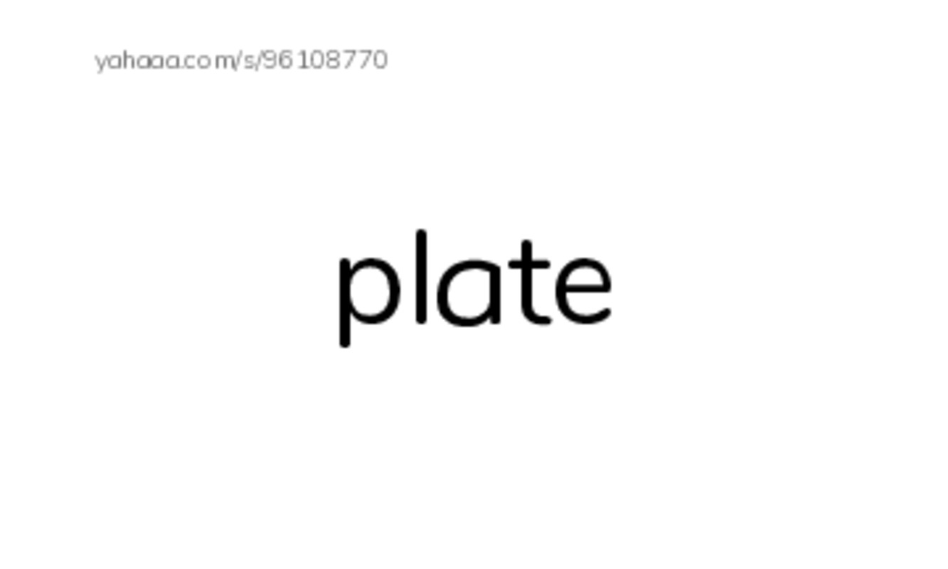 Index cards, words only worksheet for plate, bowl, glass and 5 more
