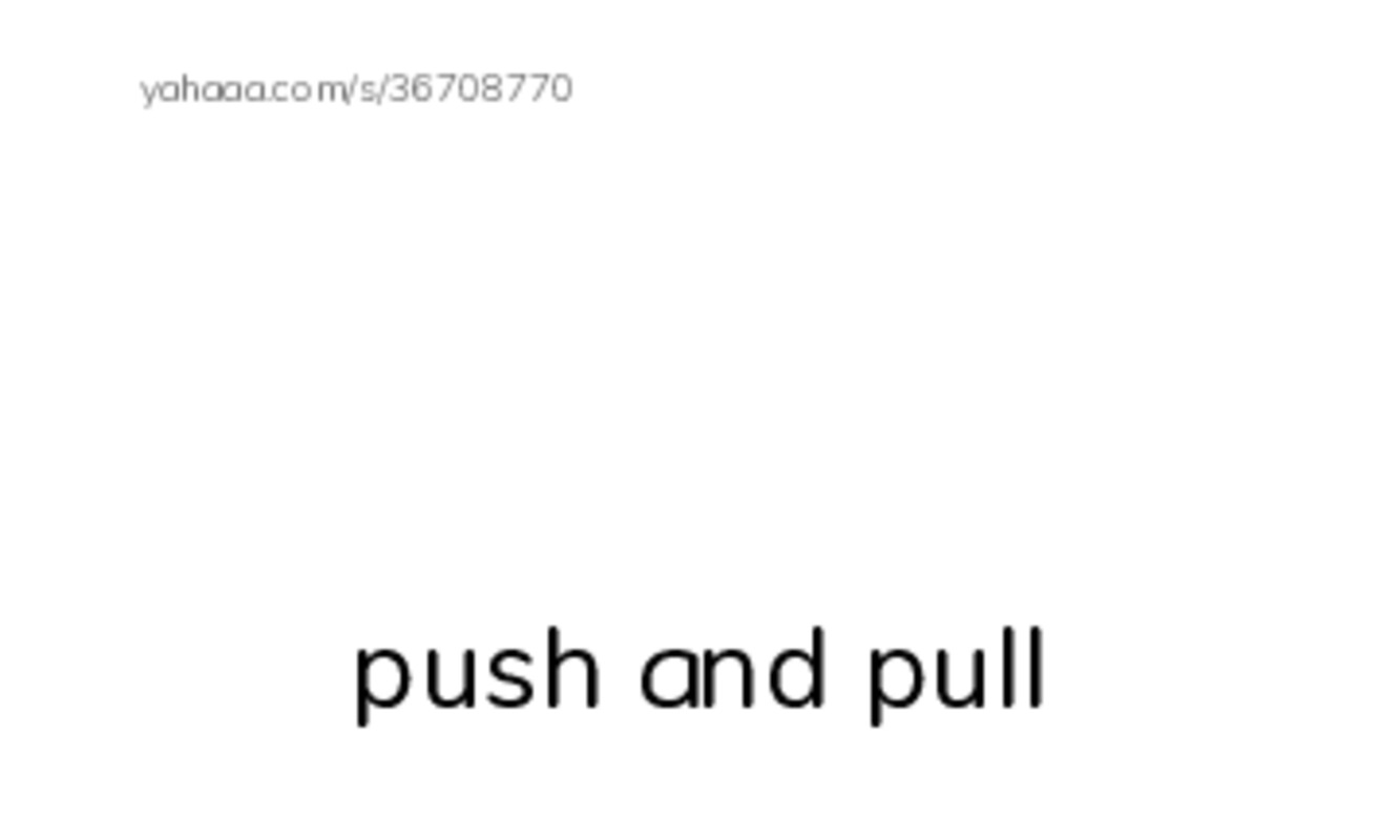 Index cards with pictures worksheet for push and pull