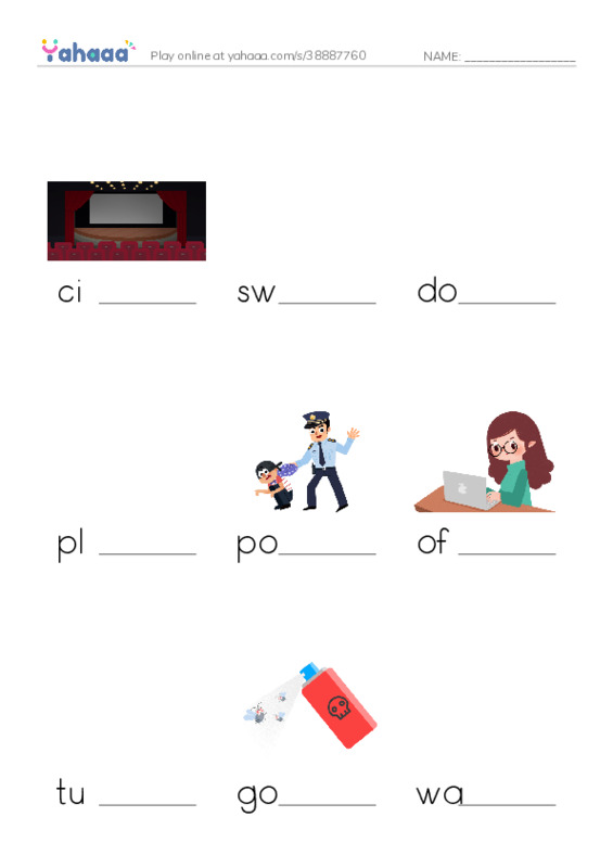 Finish the word worksheet for HK2-GS4