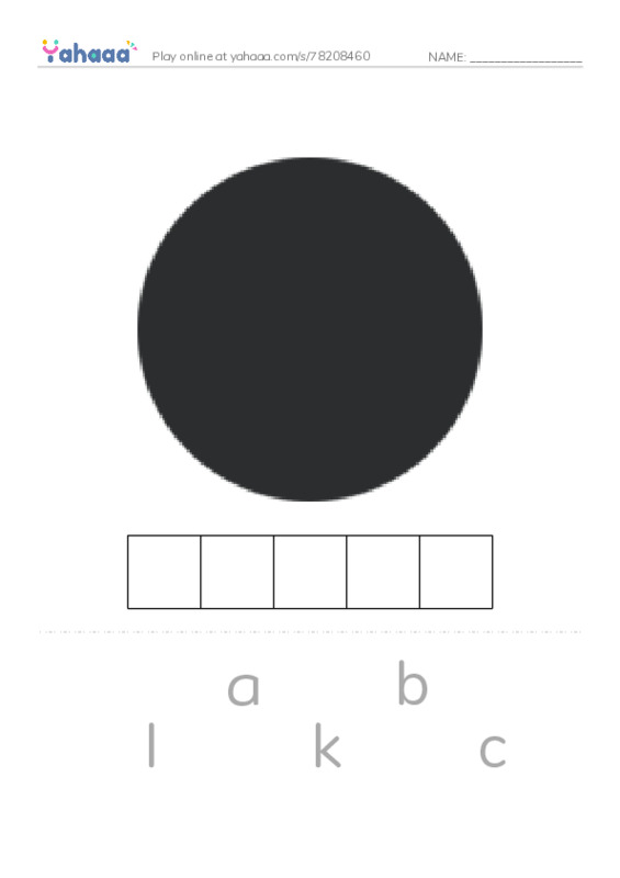 Letter scramble puzzle worksheet for colors