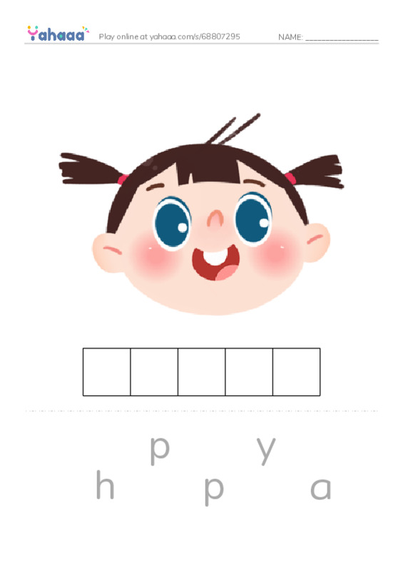 Letter scramble puzzle worksheet for faces