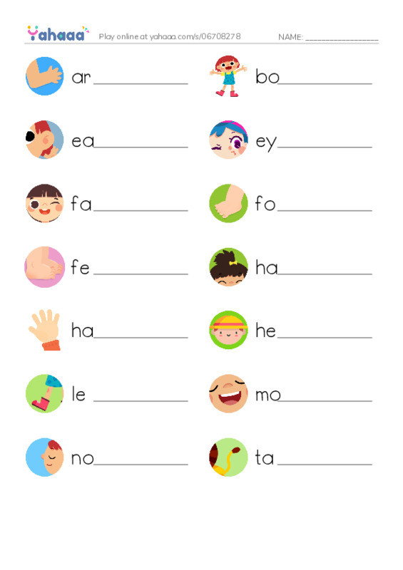 Write the word rows worksheet for power up 1 unit 2 vocab 2