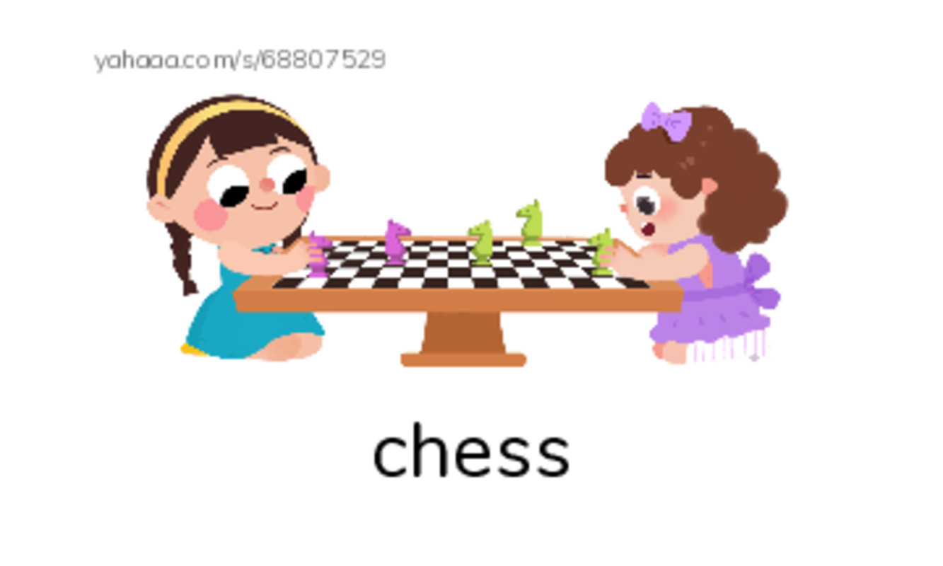Index cards with pictures worksheet for chess, champ, Chet and 5 more