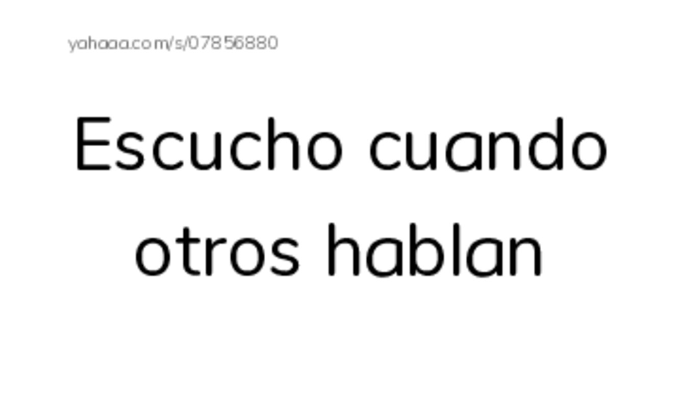 Index cards, words only worksheet for Normas de convivencia