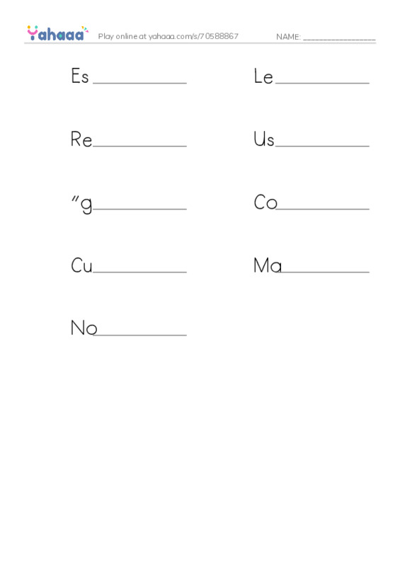 Write the word rows worksheet for Normas de convivencia