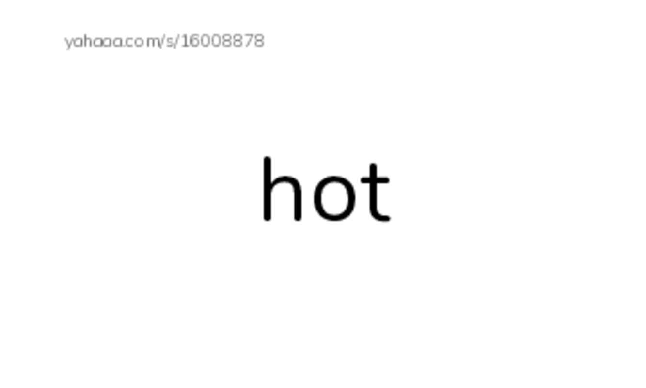 Index cards, words only worksheet for hot and cold