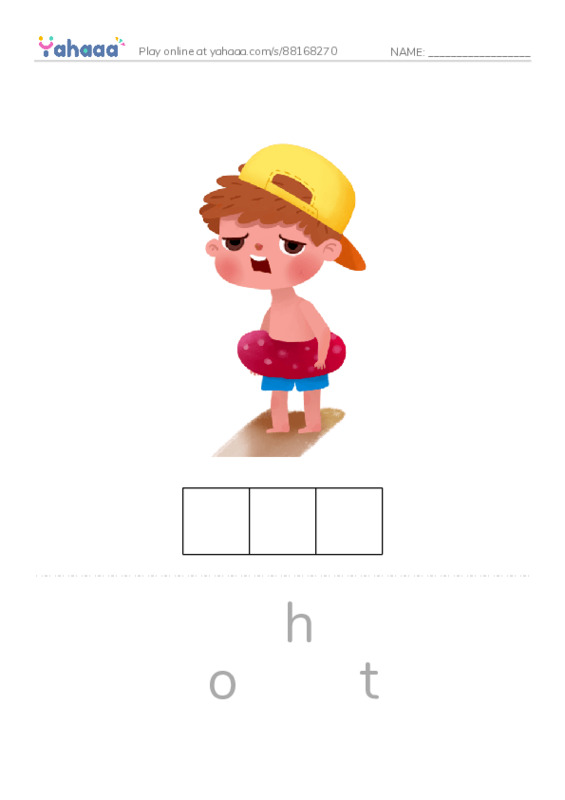 Letter scramble puzzle worksheet for hot and cold