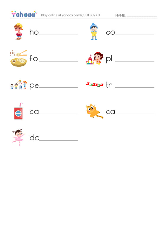 Write the word rows worksheet for hot and cold
