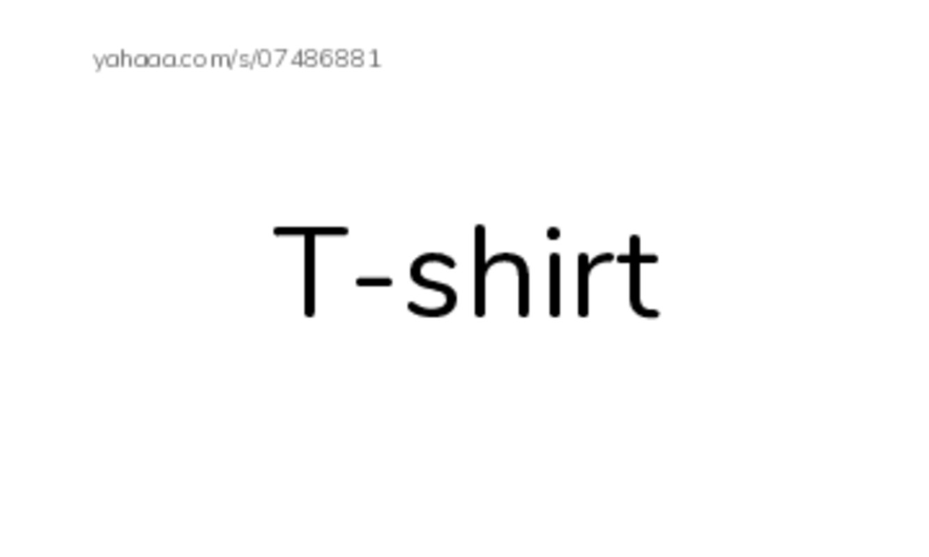 Index cards, words only worksheet for clothes