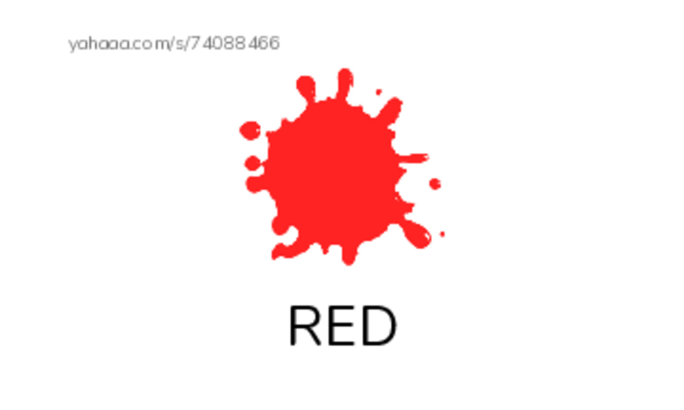 Index cards with pictures worksheet for COLORS