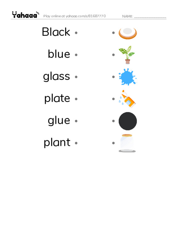 Draw a line to match worksheet for 10-11 LG3A phonics