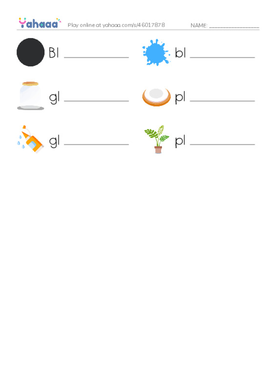 Write the word rows worksheet for 10-11 LG3A phonics