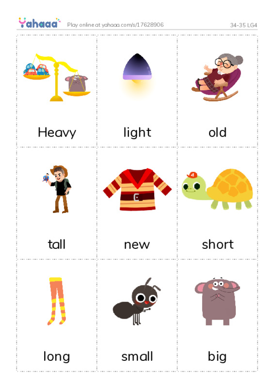 Picture flashcards worksheet for 34-35 LG4
