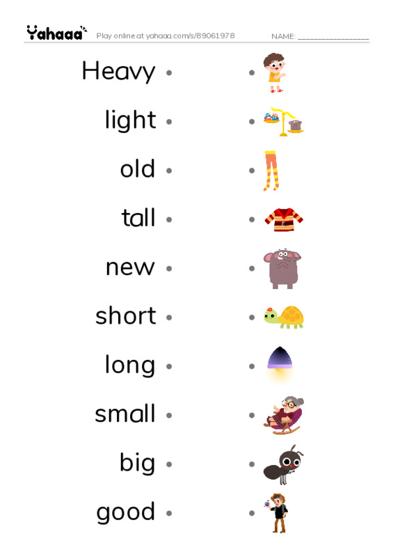 Draw a line to match worksheet for 34-35 LG4