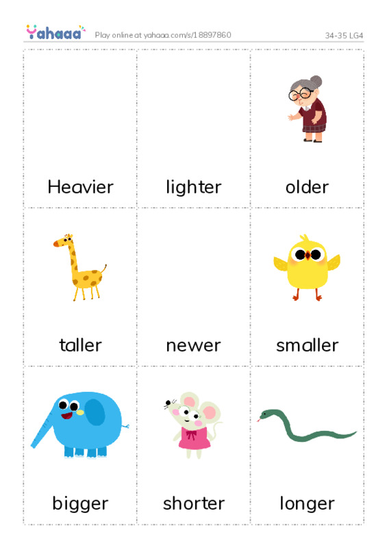 Picture flashcards worksheet for 34-35 LG4