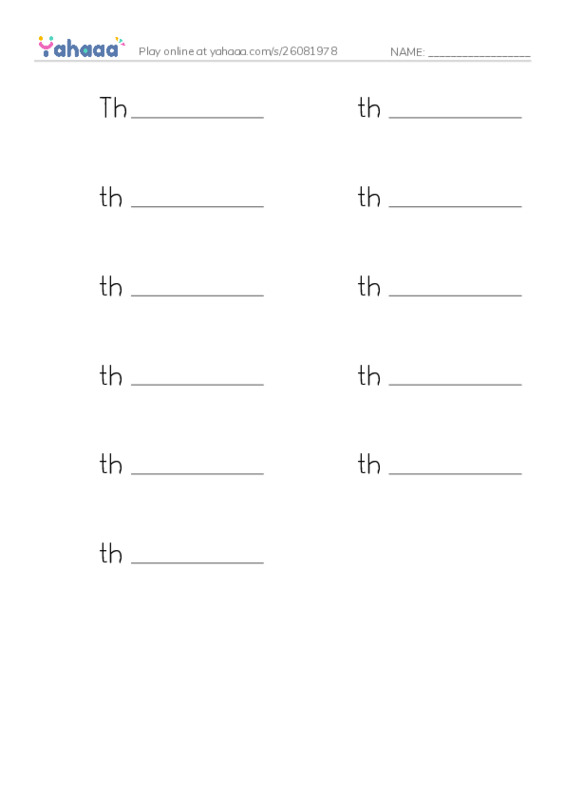 Write the word rows worksheet for 34-35 LG4