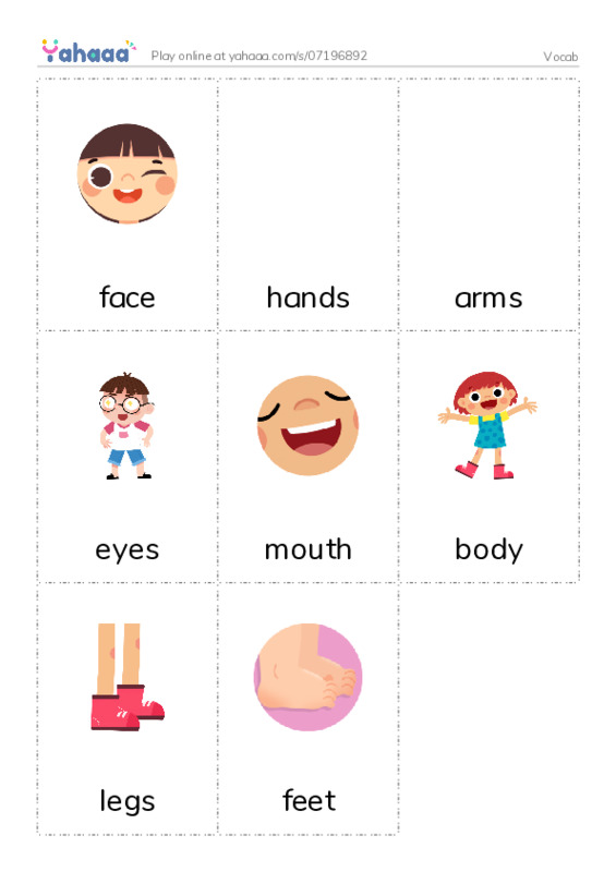 Picture flashcards worksheet for Vocab