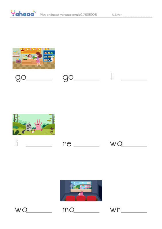 Finish the word worksheet for power up 2 unit 2 vocab 2