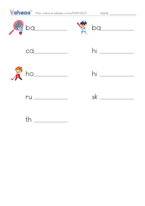 Write the word rows worksheet for power up 1 unit 7 vocab 2