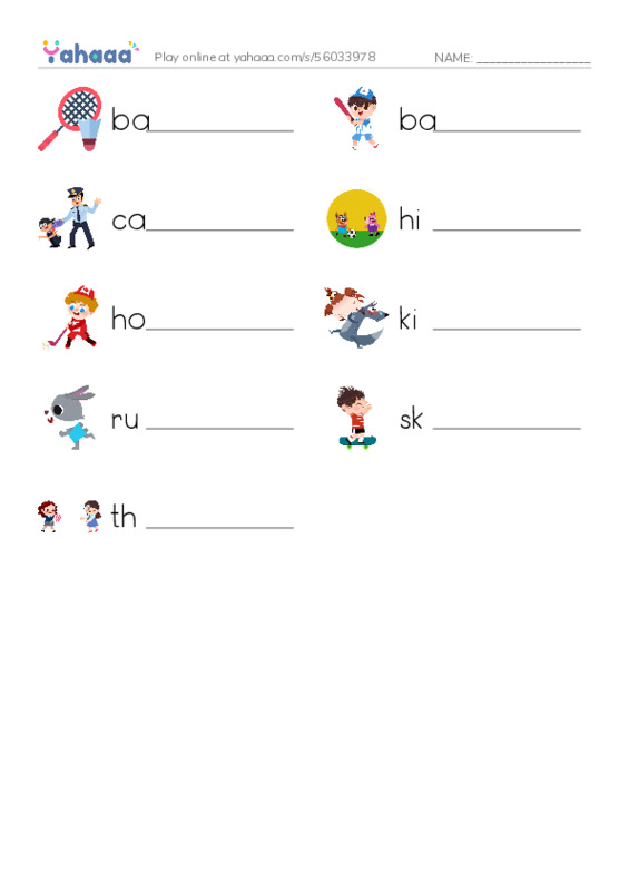 Write the word rows worksheet for power up 1 unit 7 vocab 2