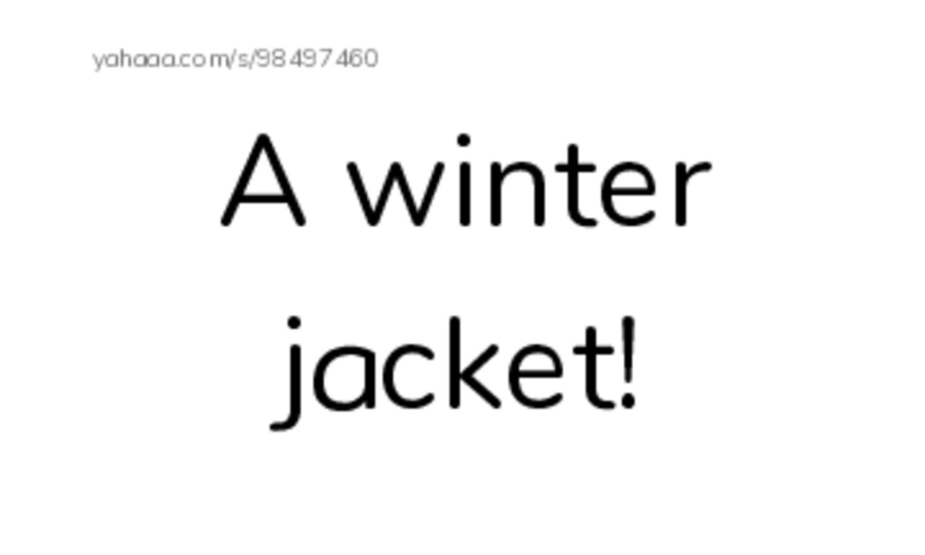 Index cards, words only worksheet for A winter jacket!, patch, watch and 12 more